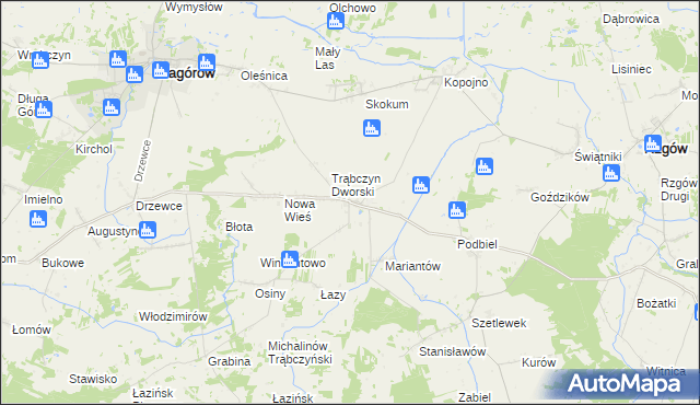 mapa Trąbczyn, Trąbczyn na mapie Targeo