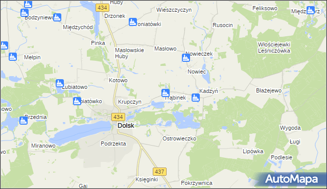 mapa Trąbinek, Trąbinek na mapie Targeo