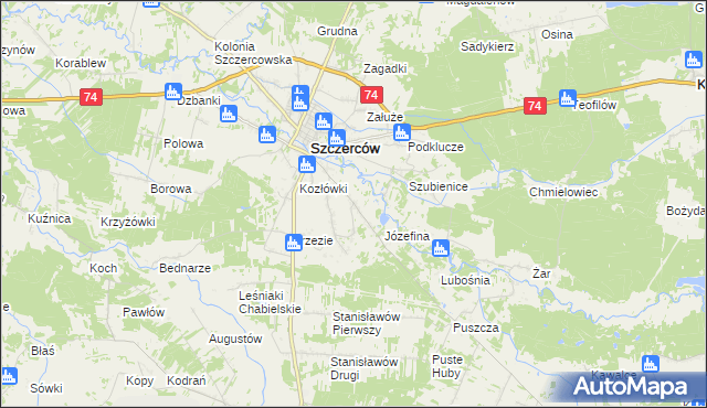 mapa Trakt Puszczański, Trakt Puszczański na mapie Targeo