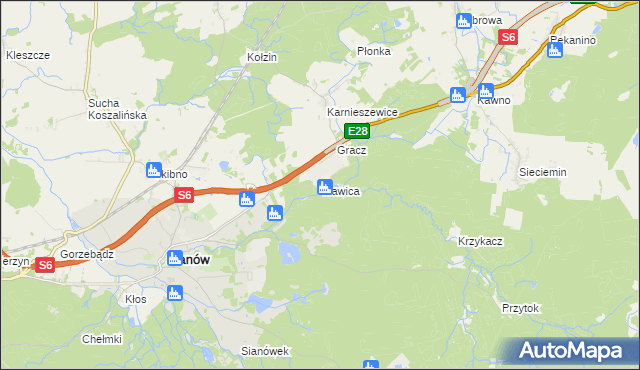 mapa Trawica, Trawica na mapie Targeo