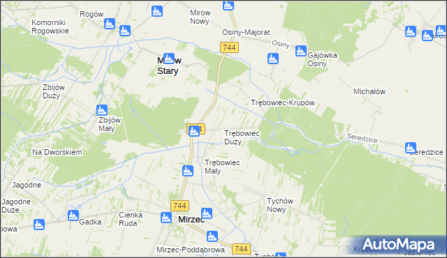 mapa Trębowiec Duży, Trębowiec Duży na mapie Targeo