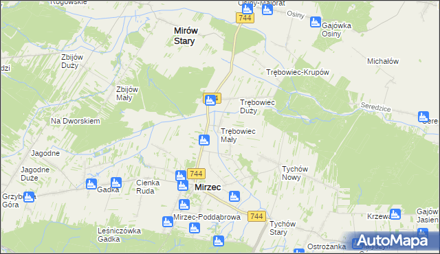 mapa Trębowiec Mały, Trębowiec Mały na mapie Targeo