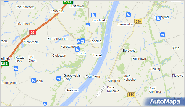 mapa Trępel, Trępel na mapie Targeo