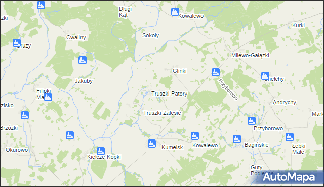 mapa Truszki-Kucze, Truszki-Kucze na mapie Targeo