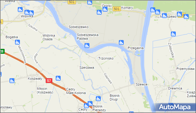 mapa Trzcinisko, Trzcinisko na mapie Targeo
