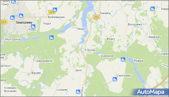 mapa Trzcińsk, Trzcińsk na mapie Targeo