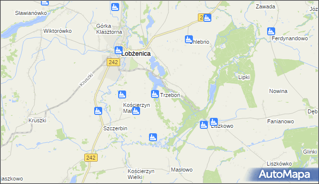 mapa Trzeboń, Trzeboń na mapie Targeo