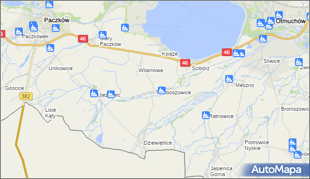 mapa Trzeboszowice, Trzeboszowice na mapie Targeo