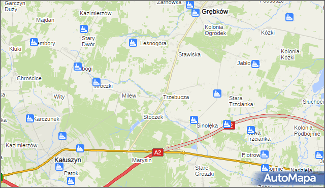 mapa Trzebucza, Trzebucza na mapie Targeo