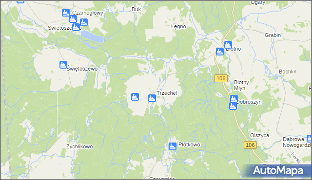 mapa Trzechel, Trzechel na mapie Targeo