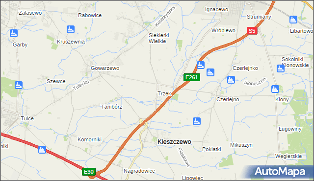 mapa Trzek, Trzek na mapie Targeo