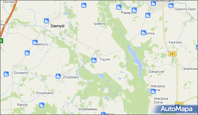 mapa Trzynik, Trzynik na mapie Targeo