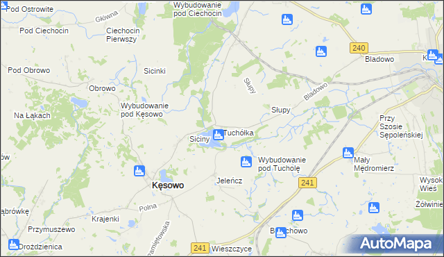 mapa Tuchółka, Tuchółka na mapie Targeo