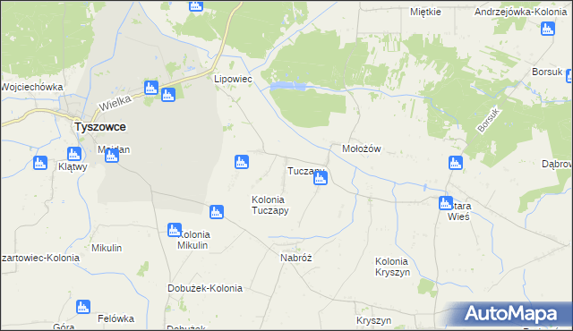 mapa Tuczapy gmina Mircze, Tuczapy gmina Mircze na mapie Targeo