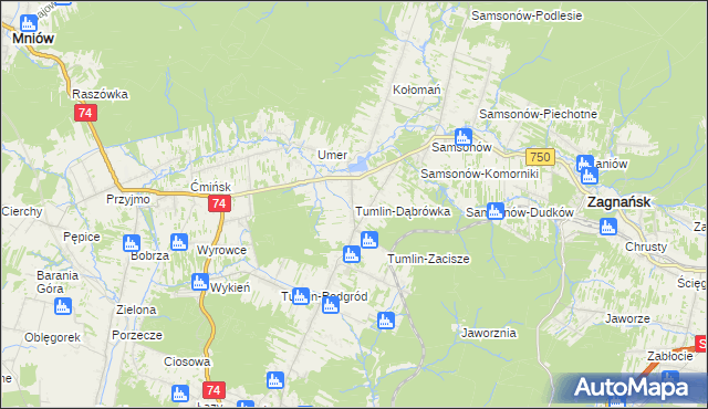 mapa Tumlin-Dąbrówka, Tumlin-Dąbrówka na mapie Targeo