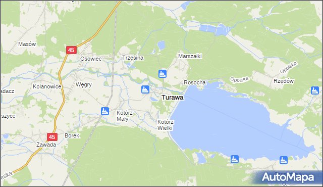 mapa Turawa, Turawa na mapie Targeo