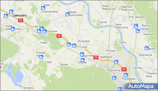 mapa Turbia, Turbia na mapie Targeo