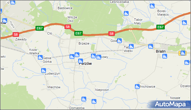 mapa Turkowy, Turkowy na mapie Targeo