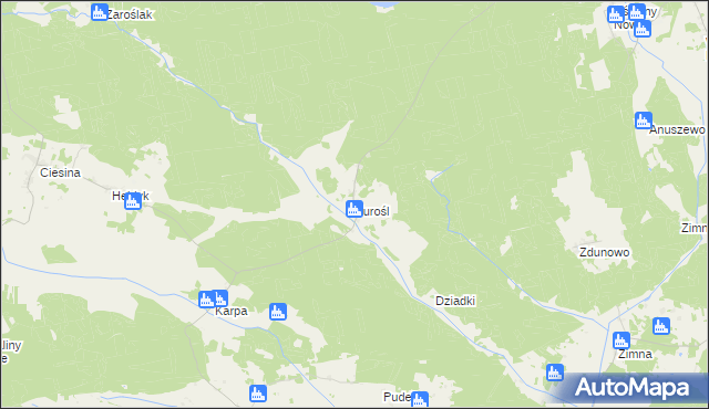 mapa Turośl gmina Pisz, Turośl gmina Pisz na mapie Targeo