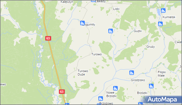 mapa Turowo gmina Pisz, Turowo gmina Pisz na mapie Targeo