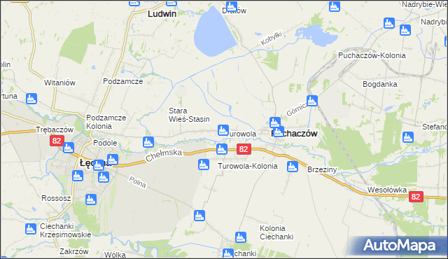 mapa Turowola, Turowola na mapie Targeo