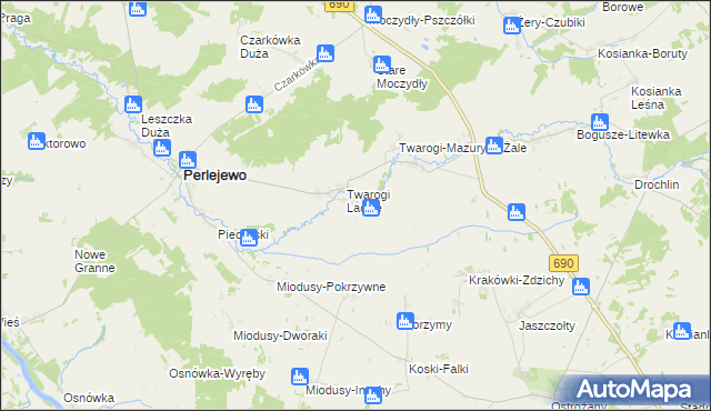 mapa Twarogi Ruskie, Twarogi Ruskie na mapie Targeo