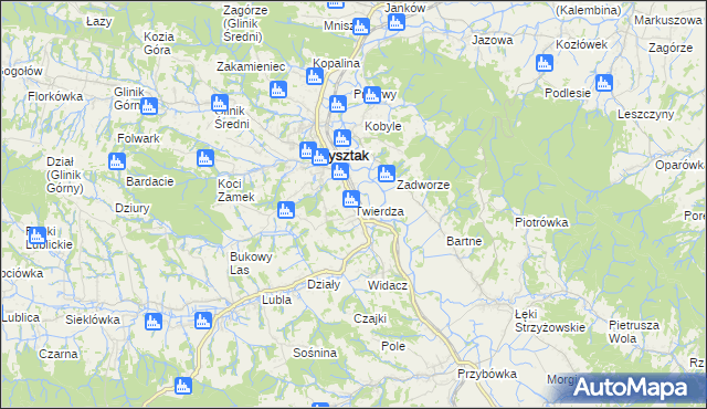 mapa Twierdza, Twierdza na mapie Targeo