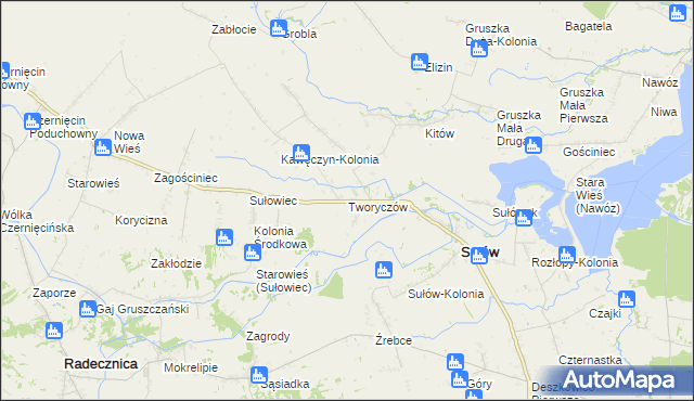 mapa Tworyczów, Tworyczów na mapie Targeo