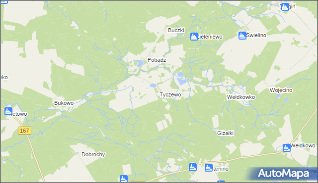 mapa Tyczewo, Tyczewo na mapie Targeo