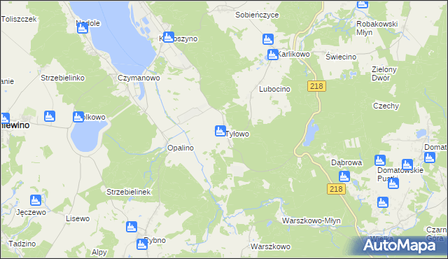 mapa Tyłowo, Tyłowo na mapie Targeo