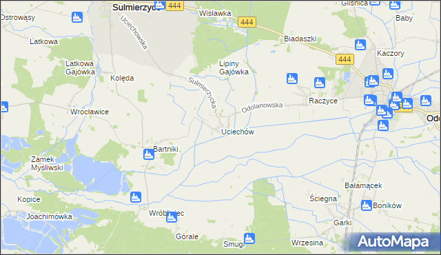 mapa Uciechów gmina Odolanów, Uciechów gmina Odolanów na mapie Targeo