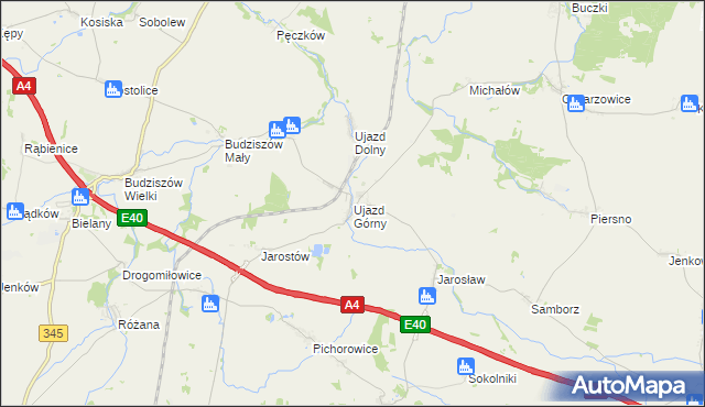 mapa Ujazd Górny, Ujazd Górny na mapie Targeo