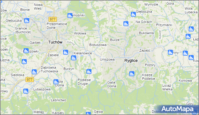 mapa Uniszowa, Uniszowa na mapie Targeo