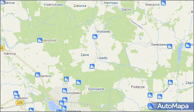 mapa Upadły, Upadły na mapie Targeo