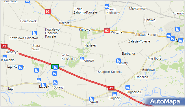 mapa Wacławów gmina Lądek, Wacławów gmina Lądek na mapie Targeo