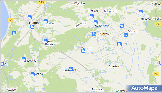 mapa Wądroże, Wądroże na mapie Targeo