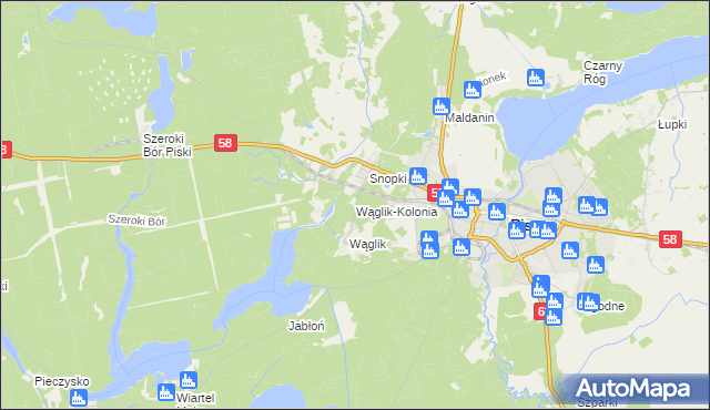 mapa Wąglik-Kolonia, Wąglik-Kolonia na mapie Targeo