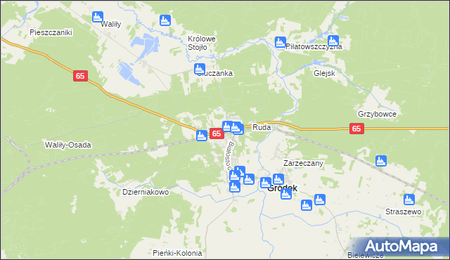 mapa Waliły-Stacja, Waliły-Stacja na mapie Targeo