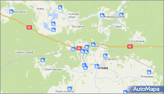 mapa Waliły-Stacja, Waliły-Stacja na mapie Targeo