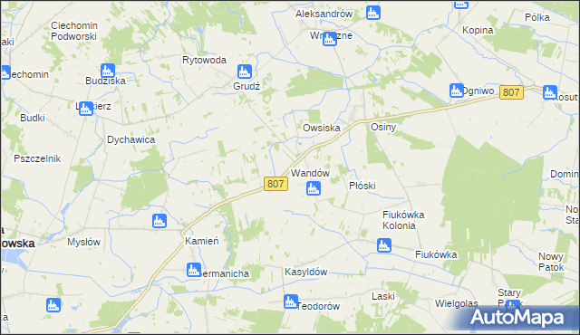 mapa Wandów, Wandów na mapie Targeo