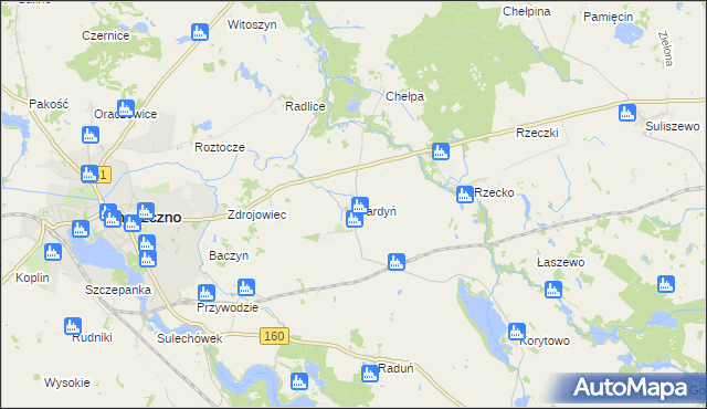 mapa Wardyń, Wardyń na mapie Targeo