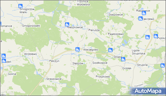 mapa Warzęgowo, Warzęgowo na mapie Targeo