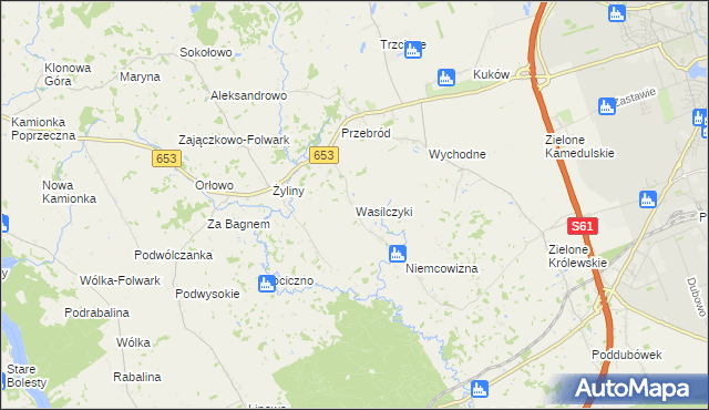 mapa Wasilczyki, Wasilczyki na mapie Targeo