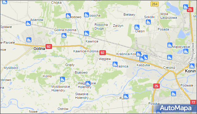 mapa Węglew, Węglew na mapie Targeo