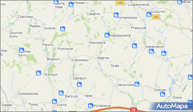 mapa Węgrów gmina Długołęka, Węgrów gmina Długołęka na mapie Targeo