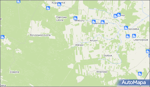 mapa Werpol, Werpol na mapie Targeo