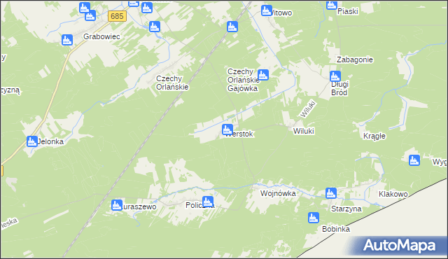 mapa Werstok, Werstok na mapie Targeo