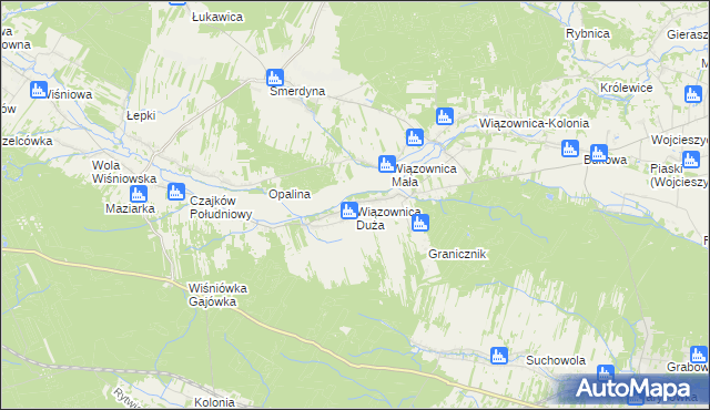 mapa Wiązownica Duża, Wiązownica Duża na mapie Targeo