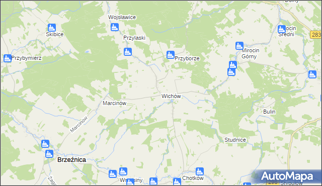 mapa Wichów, Wichów na mapie Targeo