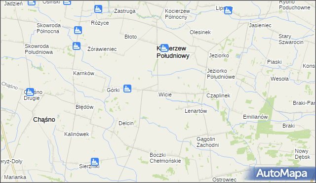 mapa Wicie gmina Kocierzew Południowy, Wicie gmina Kocierzew Południowy na mapie Targeo